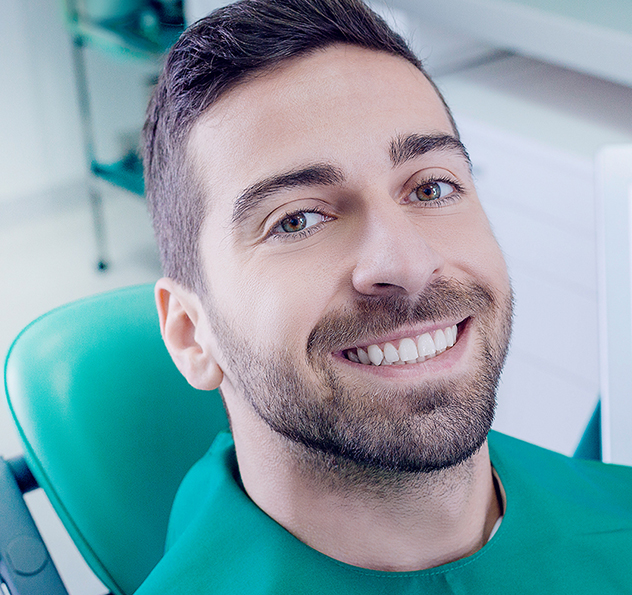 man at the dentist