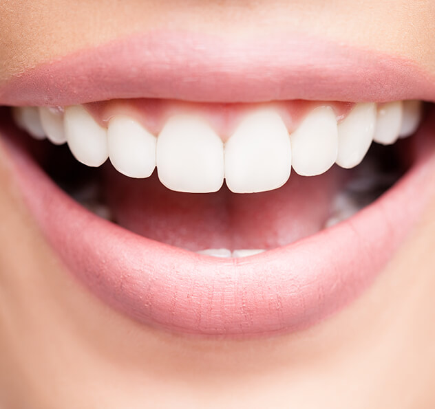 closeup of a bright, white smile